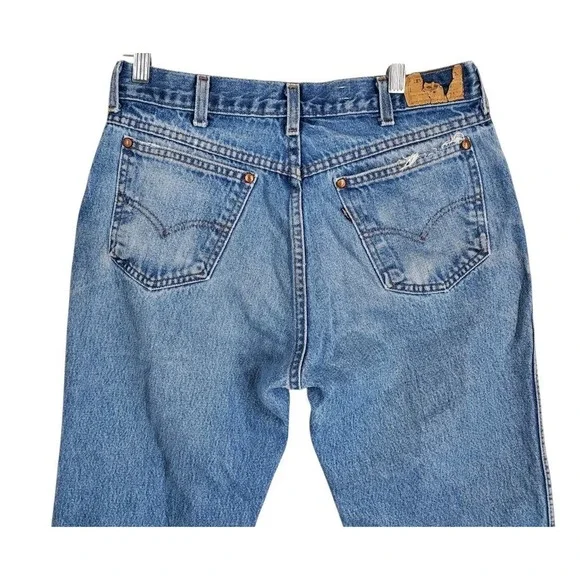 Vtg 80s Levis 557 Blue Jeans Mens 33x34 Distressed Straight Tapered (30x32) USA